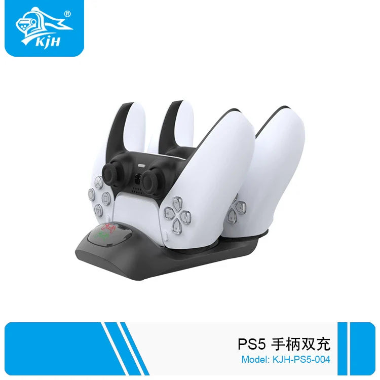 PS5 Dual-Port Game Controller Charger, P5 Dual-Controller Charging Dock with LED Lights, P5 Wireless Controller Charger - Alibaba