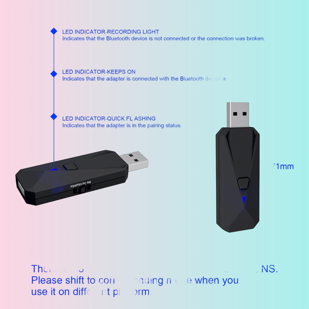 P4_switch_PC and PS3 (Wired + Bluetooth) Controller Switch P4135