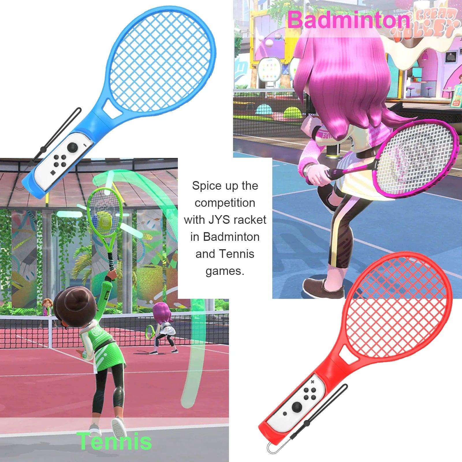 Switch Sports Tennis Racket for Nintendo Switch NS | Mario Motion-Controlled Tennis Racket for Nintendo Switch NS | OLED Sports Game Racket