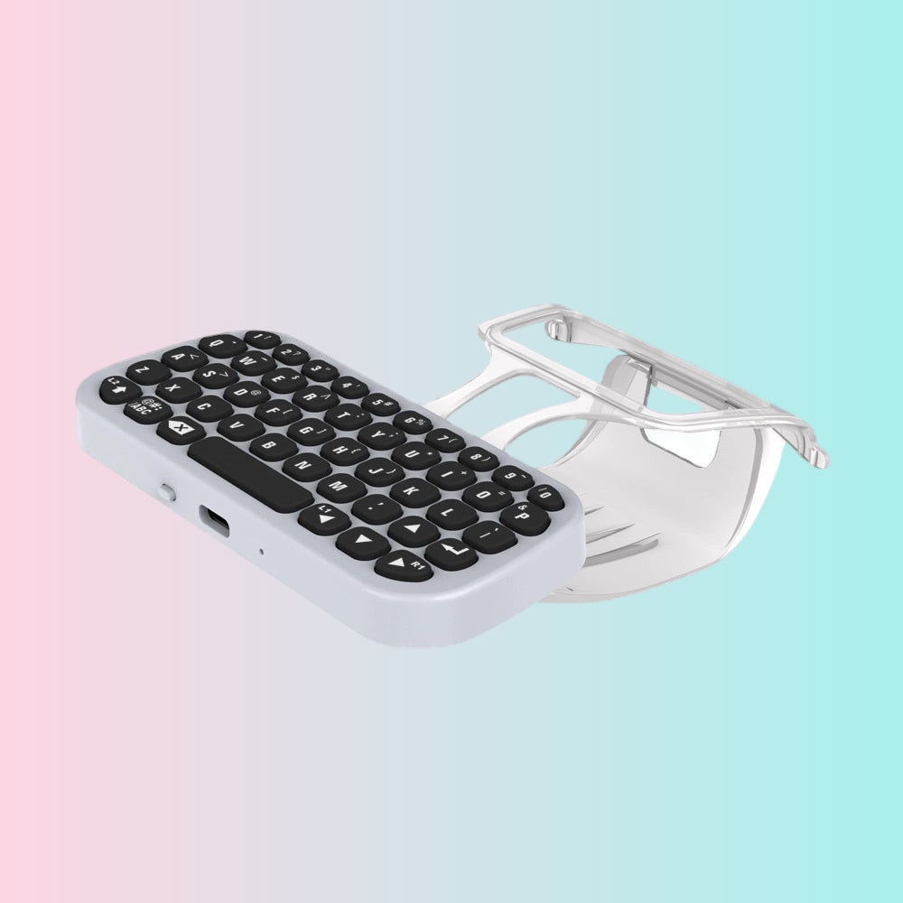 P5 Bluetooth Wireless Keyboard with Clip: A Bluetooth External Keyboard for Gaming Controllers with Voice Chat Functionality