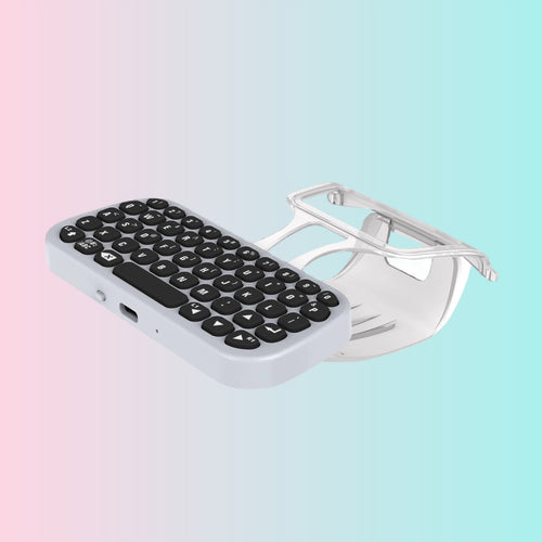 P5 Bluetooth Wireless Keyboard with Clip: A Bluetooth External Keyboard for Gaming Controllers with Voice Chat Functionality
