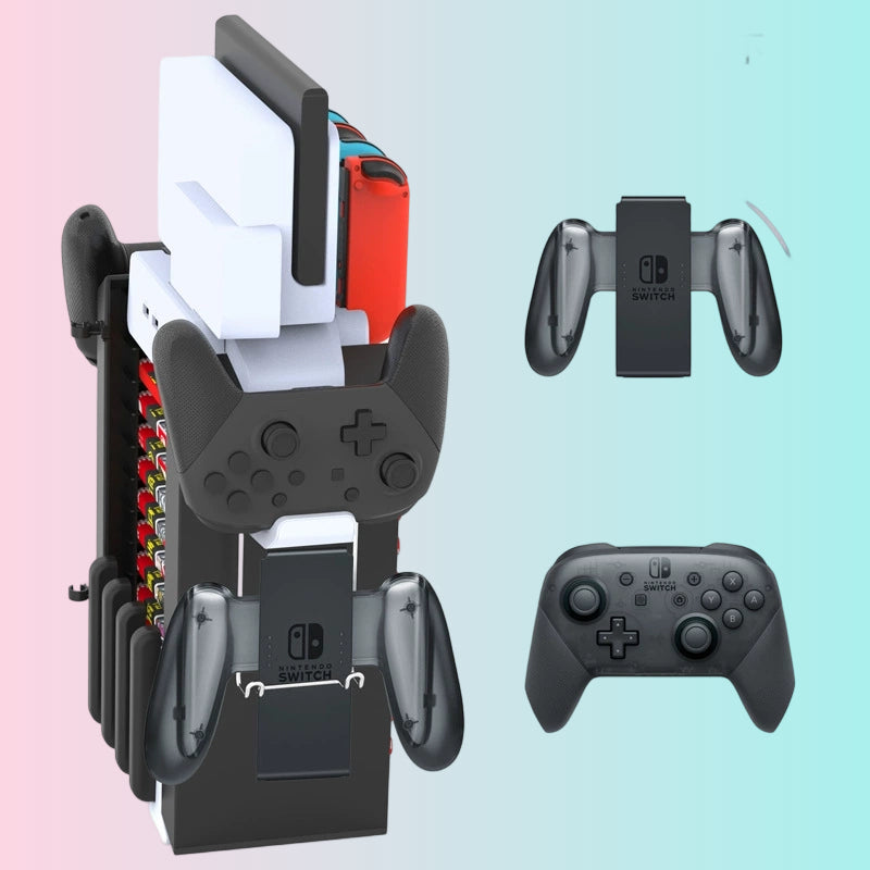 Multifunctional Storage and Charging Dock for Switch Console; Switch OLED Console Dock and Disc Storage Rack A35G7