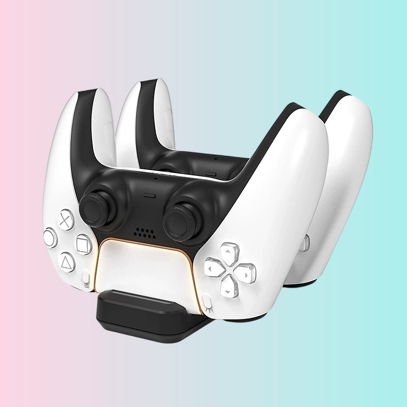 P5S Dual-Charging Dual-Dock PS5 Dual Controller Charging Dock PS5 Wireless Controller Charger HBP-262