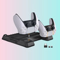 PS5 Console Fan Stand_PS5 Controller Charging Stand with Disc Holder and Fan_TP5-0593