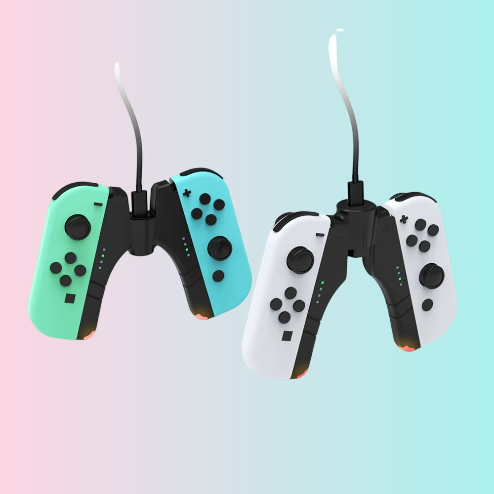 Switch OLED Left and Right Controller 4-in-1 Charging Dock, NSj-con Mini Controller 4-Port Charger TNS-1180