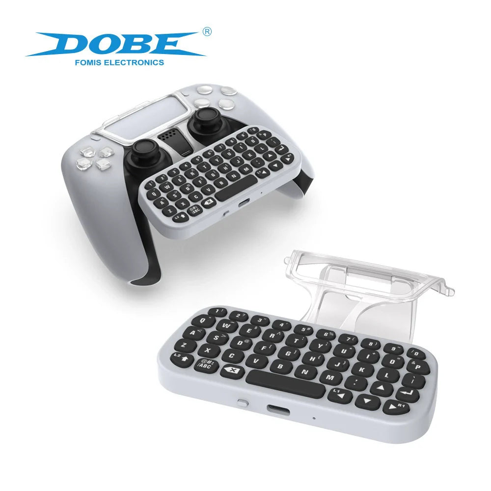 P5 Bluetooth Wireless Keyboard with Clip: A Bluetooth External Keyboard for Gaming Controllers with Voice Chat Functionality