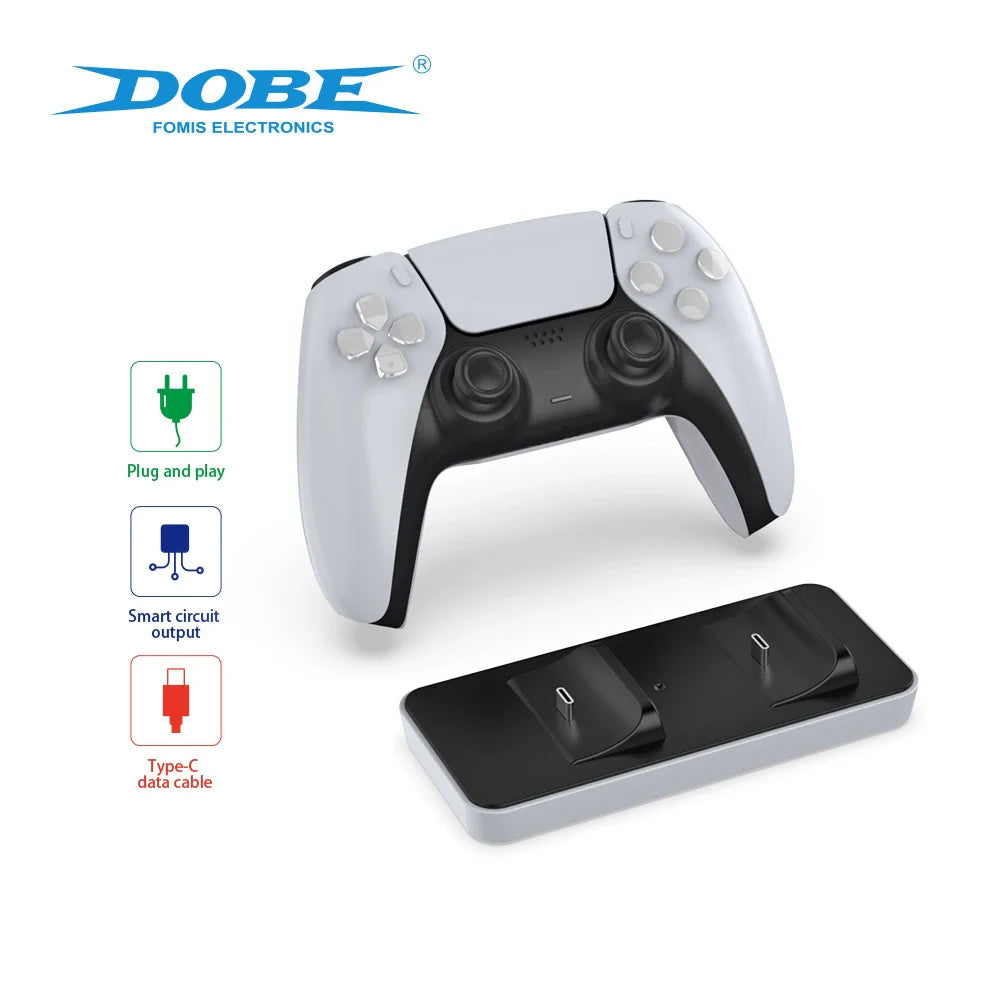 PS5 Dual Charger, PS5 Wireless Controller Dual Charging Stand, PS5 Controller Charging Dock, Wireless Controller Charger-TP5-0591