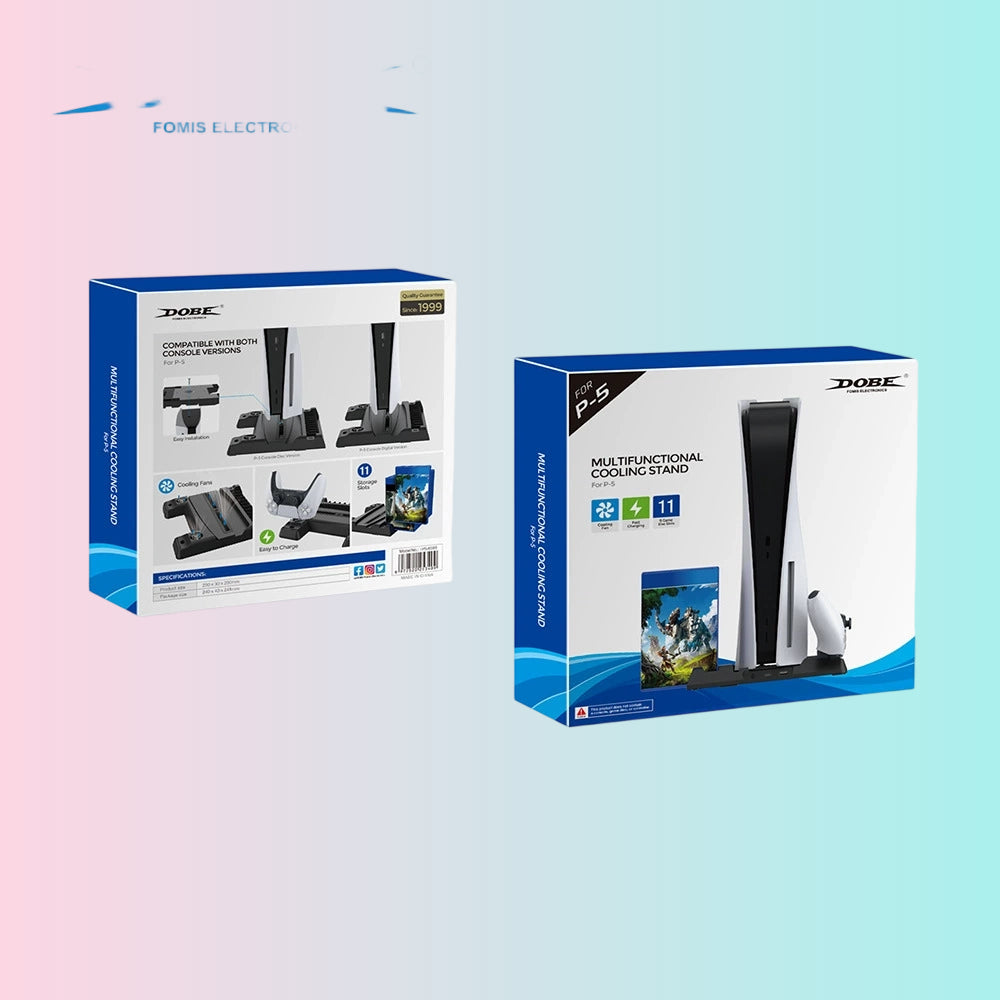 PS5 Console Fan Stand_PS5 Controller Charging Stand with Disc Holder and Fan_TP5-0593