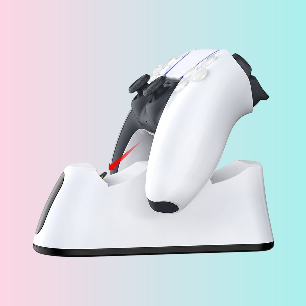 P5 Game Controller Charging Dock P5S Wireless Controller Dual-Port Charging Dock with LED Indicator TP5-0516B