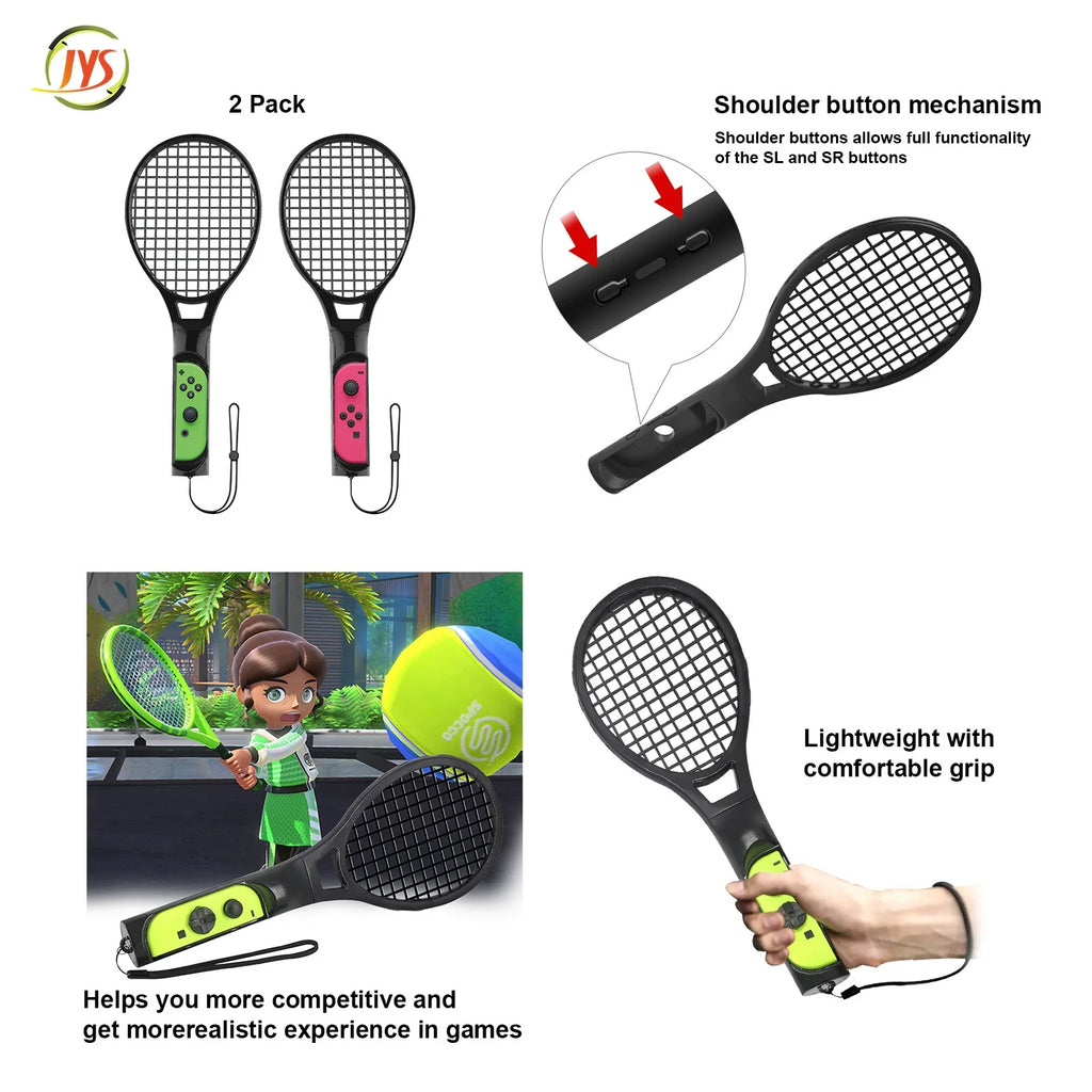 Switch 9-in-1 Sports Set: Tennis Racket + Golf Club + Yoga Ring Wristband + Gaming Lightsaber ns236