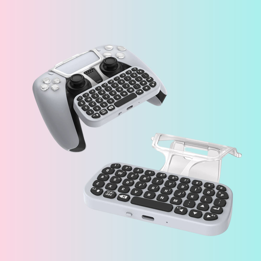 P5 Bluetooth Wireless Keyboard with Clip: A Bluetooth External Keyboard for Gaming Controllers with Voice Chat Functionality