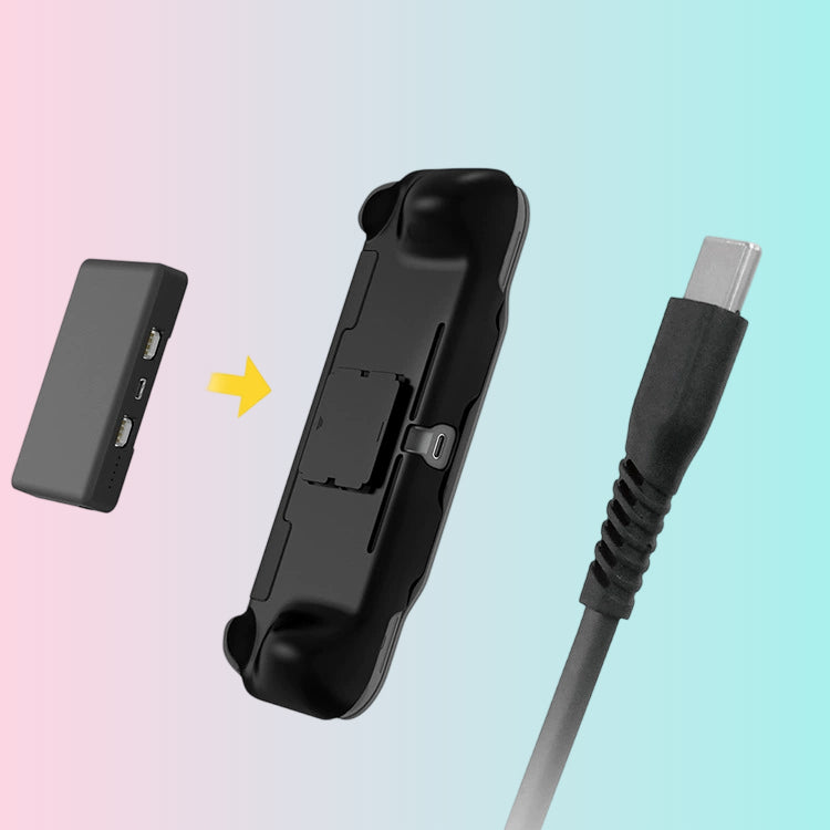 Switch Lite Back Clip Battery Case: PC + Leather Case, Battery 5000mAh, TNS-19151