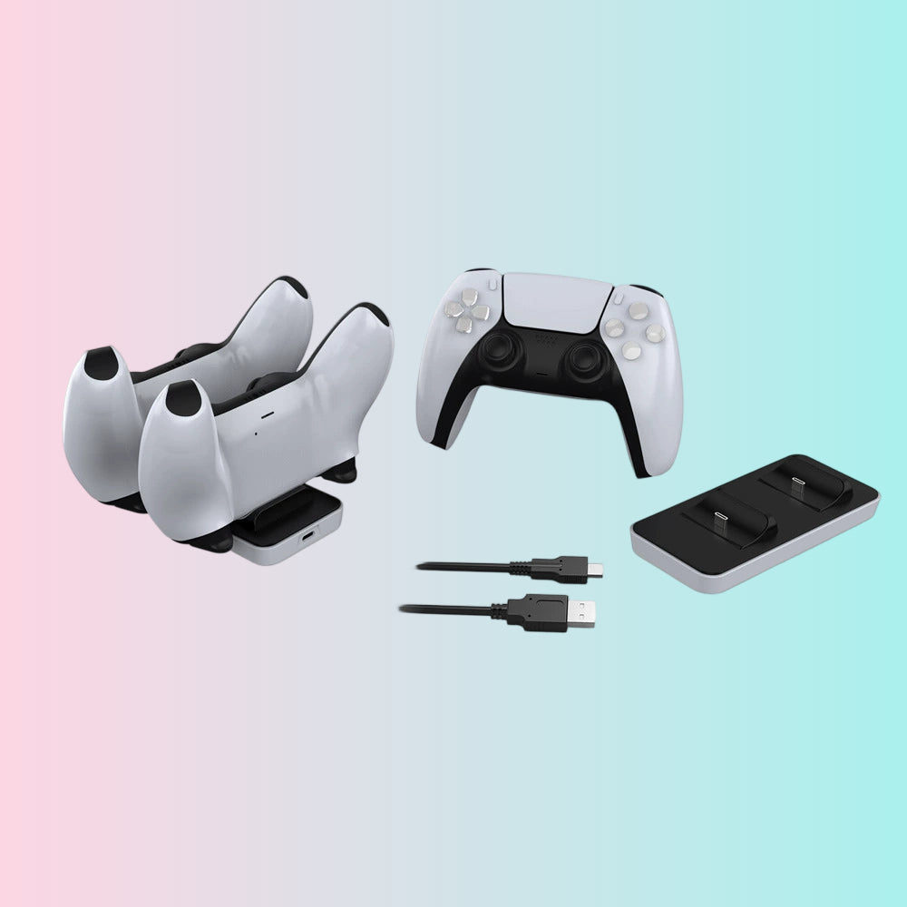 PS5 Dual Charger, PS5 Wireless Controller Dual Charging Stand, PS5 Controller Charging Dock, Wireless Controller Charger-TP5-0591