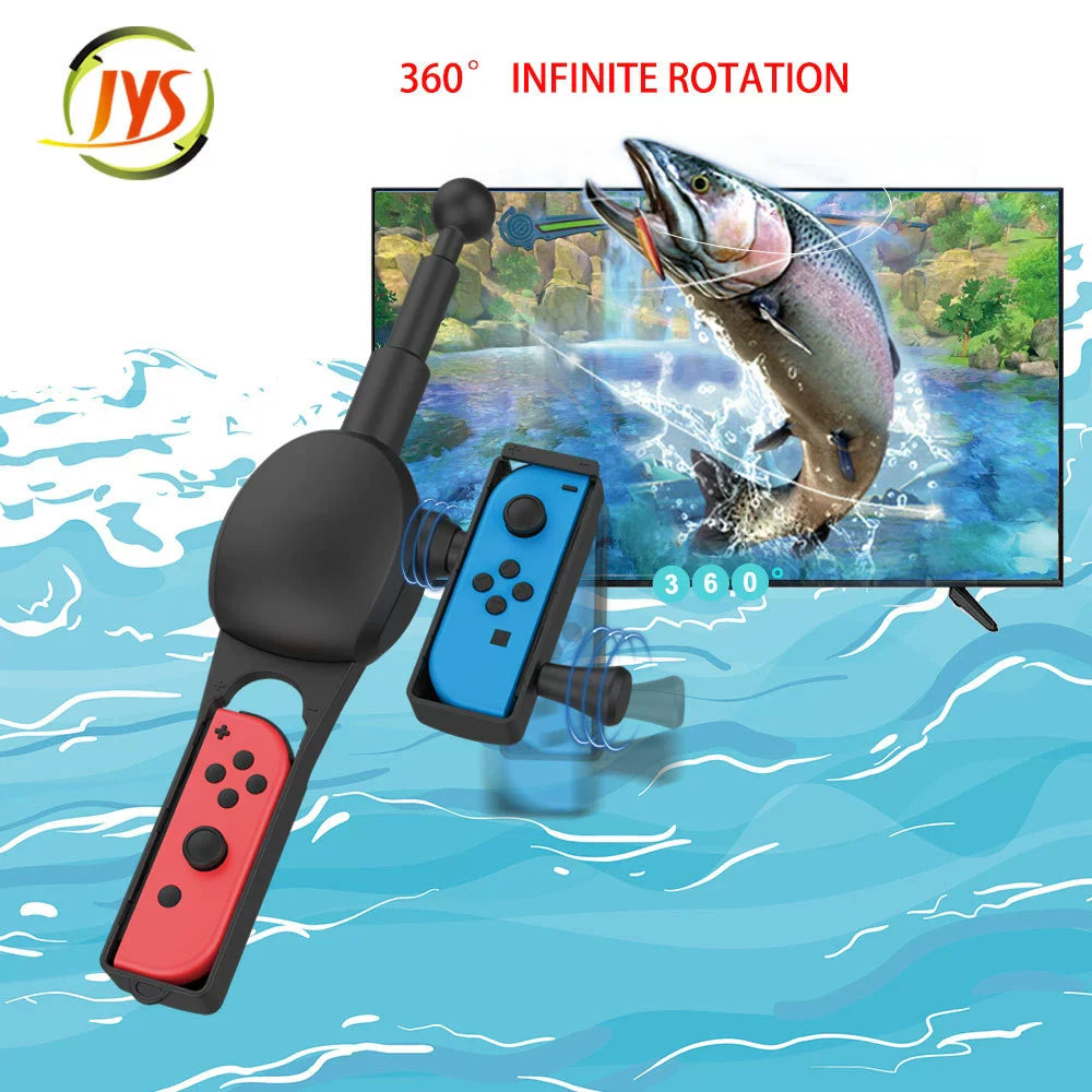 SWITCH Game Controller Fishing Rod for Nintendo Switch Joy-Con Left and Right Controllers (Motion-Sensing Fishing Rod) JYS-NS192