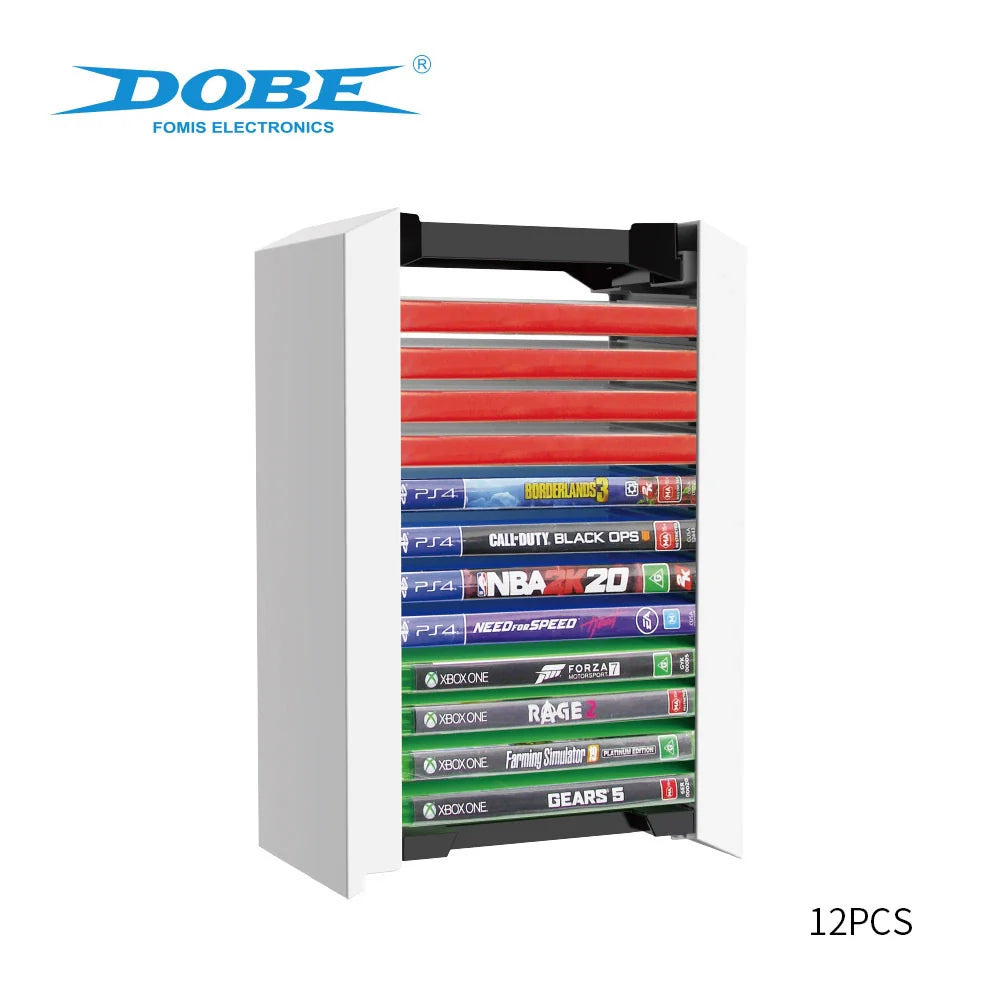PS5 Disc Holder, Xbox One Storage Rack, Switch Game Disc Case, 12-in-1 Disc Holder TP5-0520