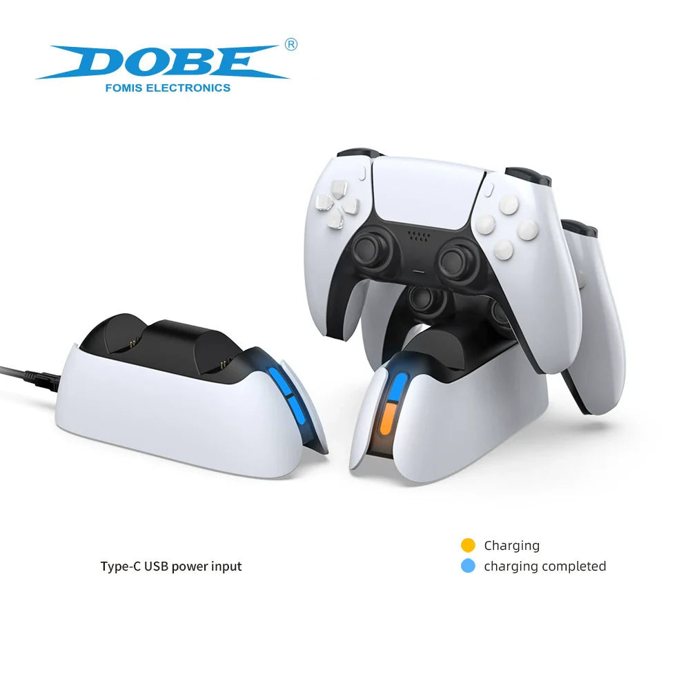 P5 Dual-Port Charging Dock for Game Controllers with LED Indicator Light (P5 Controller Charger)