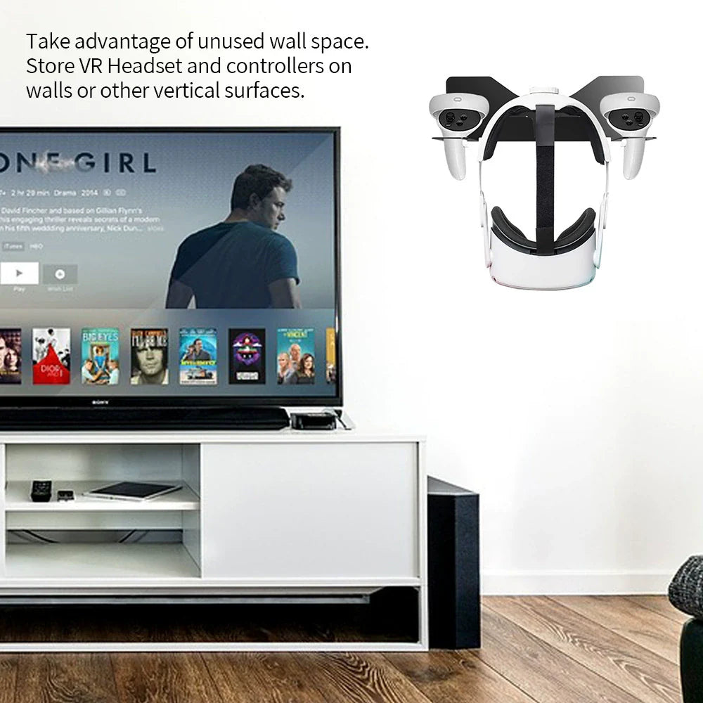Quest Wall-Mounted VR Headset Holder_Hook for PC/VR Headsets