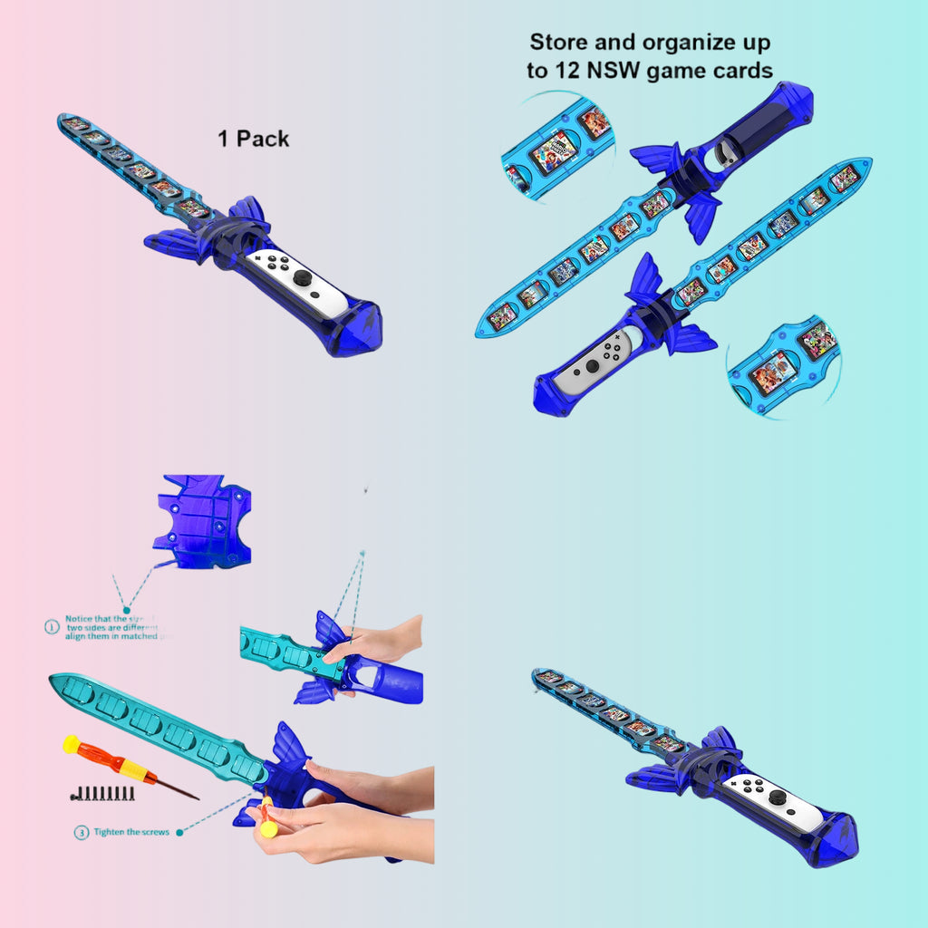 Switch 9-in-1 Sports Set: Tennis Racket + Golf Club + Yoga Ring Wristband + Gaming Lightsaber ns236