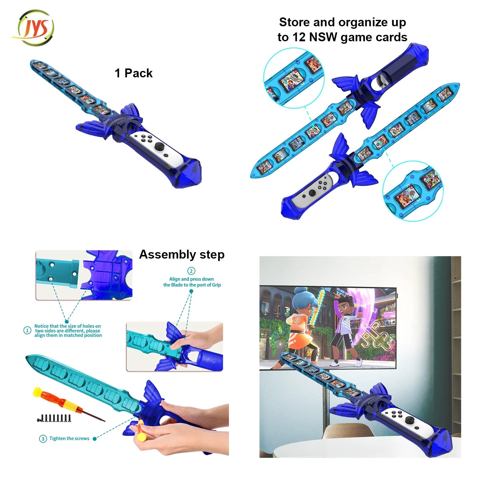 Switch 9-in-1 Sports Set: Tennis Racket + Golf Club + Yoga Ring Wristband + Gaming Lightsaber ns236