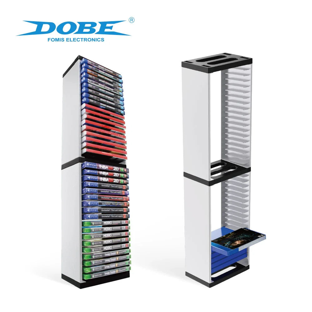 PS5 Game Disc Case and Disc Holder; Dual-Layer Storage Box and Stand for Xbox One and Switch Consoles 0519