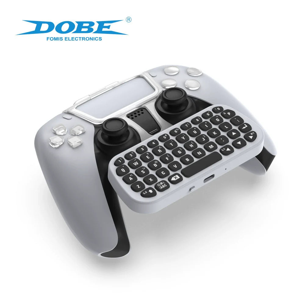 P5 Bluetooth Wireless Keyboard with Clip: A Bluetooth External Keyboard for Gaming Controllers with Voice Chat Functionality