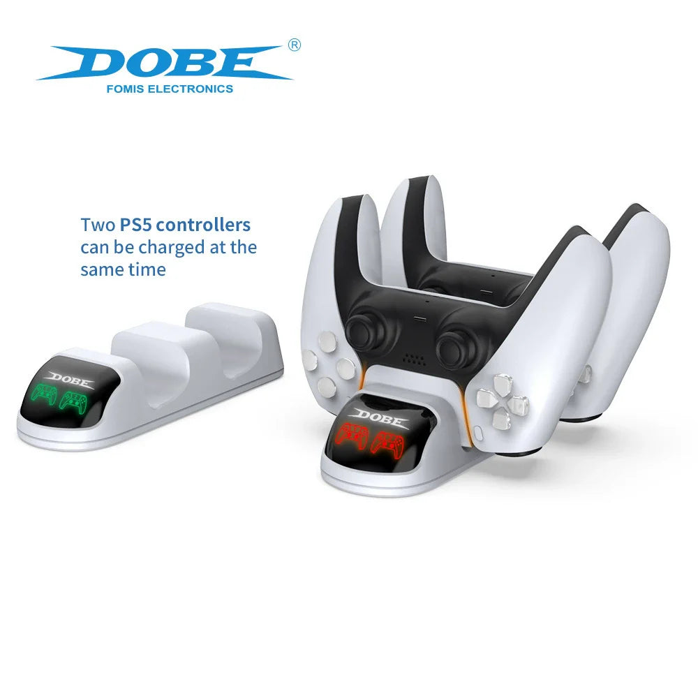 PS5 Wireless Controller Dual Charging Dock, PS5 Controller Dual Charging Dock, PS5 Game Controller Charger with LED Lights-	 TP5-0591