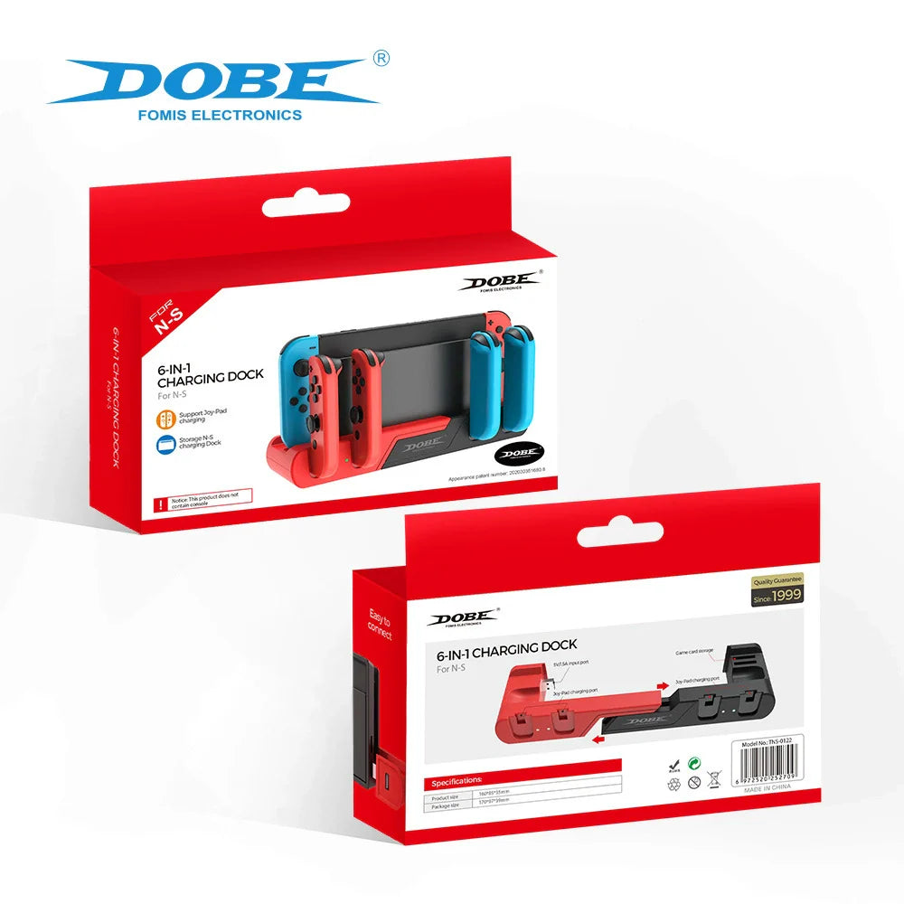 Switch 6-in-1 Joy-Con Charging Dock, Joy-Con Left and Right Controller Charging Dock, Nintendo Switch Controller Charging Dock 0122