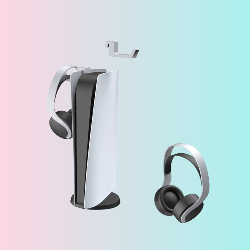 PS5 Console Wall Mount Headphone Storage Rack PS5 Side Mount Headset Holder TP5-0595
