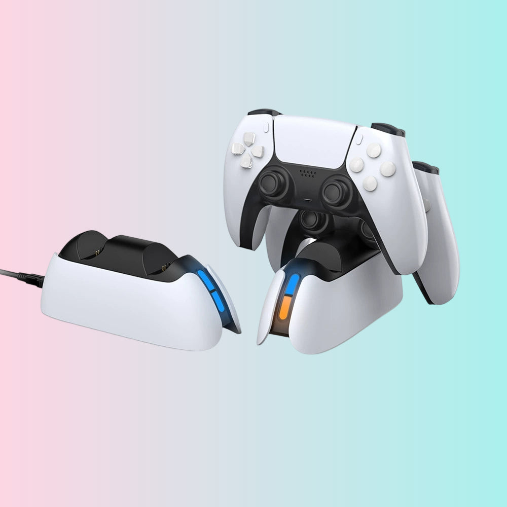 P5 Dual-Port Charging Dock for Game Controllers with LED Indicator Light (P5 Controller Charger)