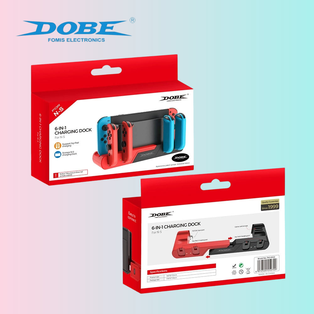 Switch 6-in-1 Joy-Con Charging Dock, Joy-Con Left and Right Controller Charging Dock, Nintendo Switch Controller Charging Dock 0122