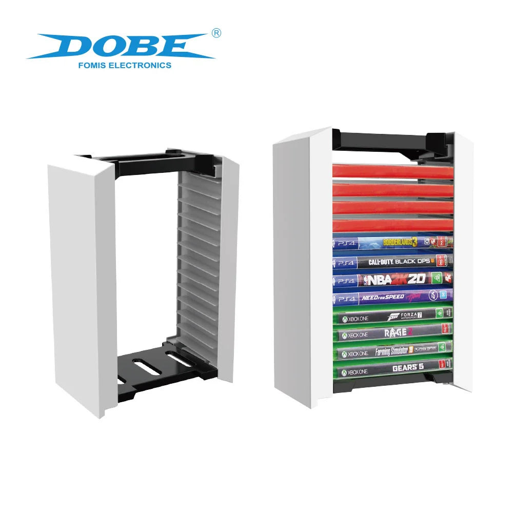 PS5 Disc Holder, Xbox One Storage Rack, Switch Game Disc Case, 12-in-1 Disc Holder TP5-0520