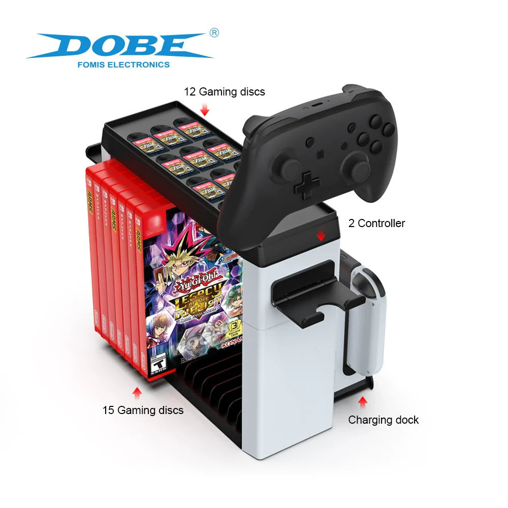Switch OLED Multi-Function Storage Tray and 6-in-1 Charging Dock for Left and Right Controllers TNS-2113