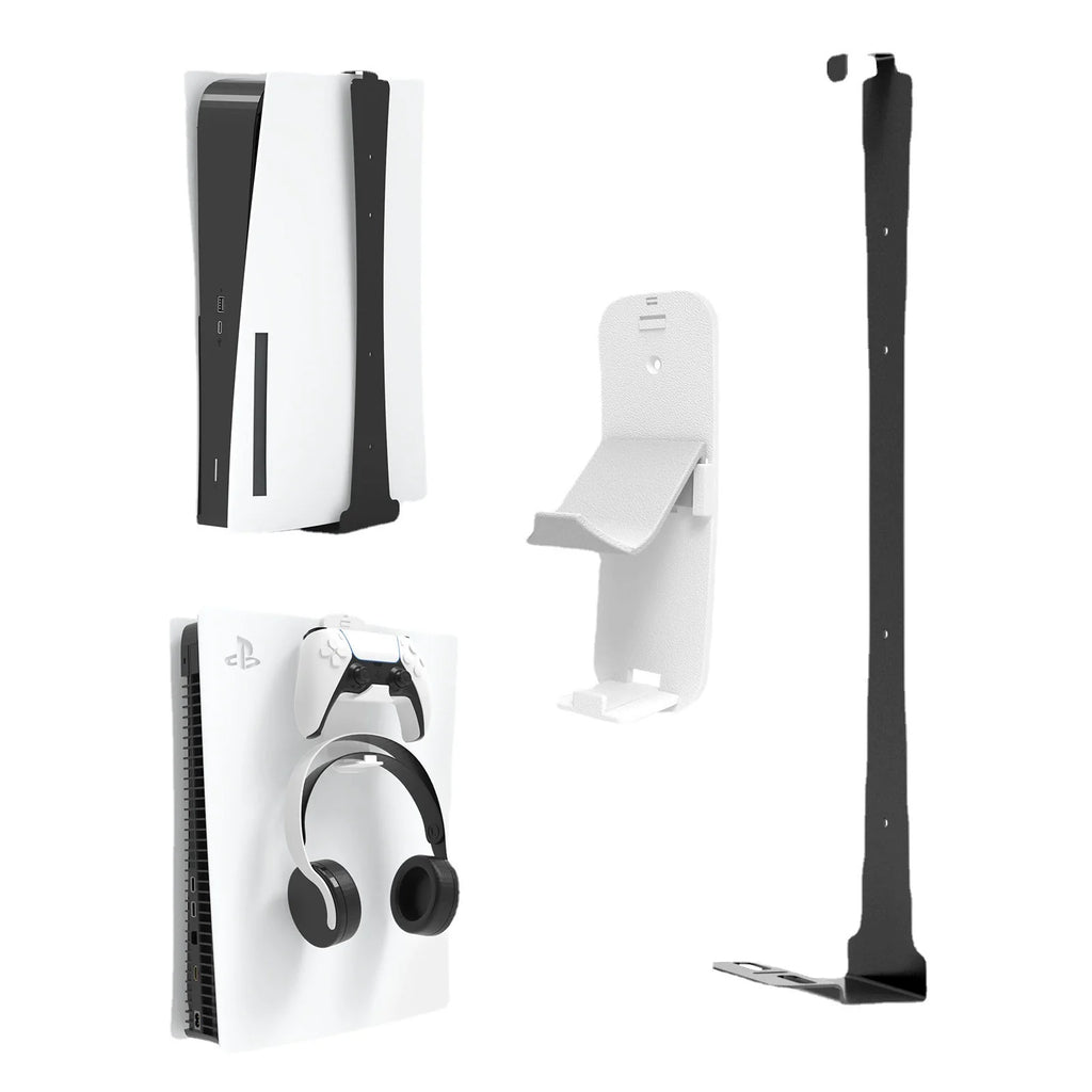 PS5 Console Wall Mount Hook Set_PS5_NS_P4_Xbox Series Controller Headphone Holder-JYS-P5149