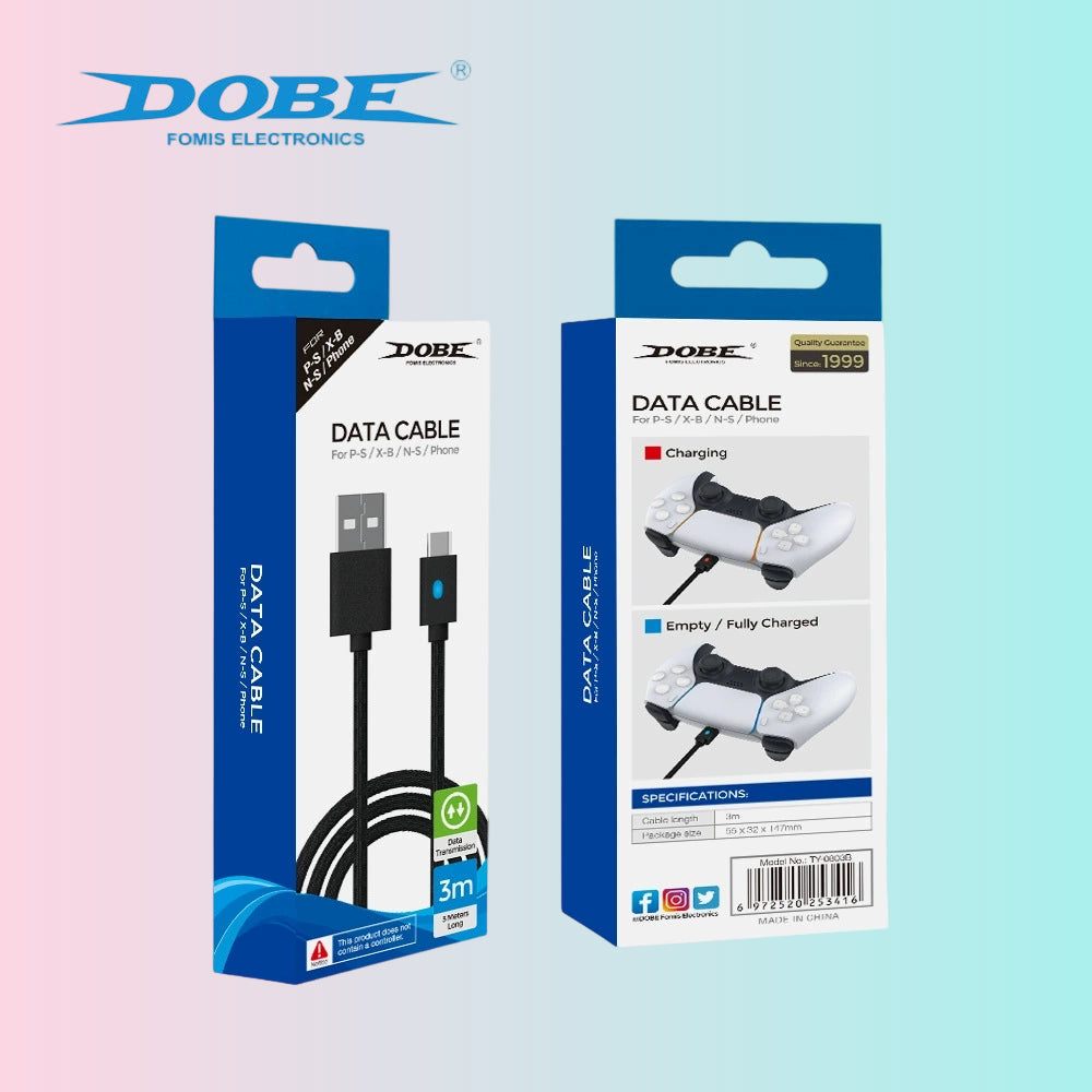 PS5 Charging Cable, PS5 Wireless Controller USB Charging Cable, NSpro Controller Charging-TP5-0803B Cable with LED Indicator
