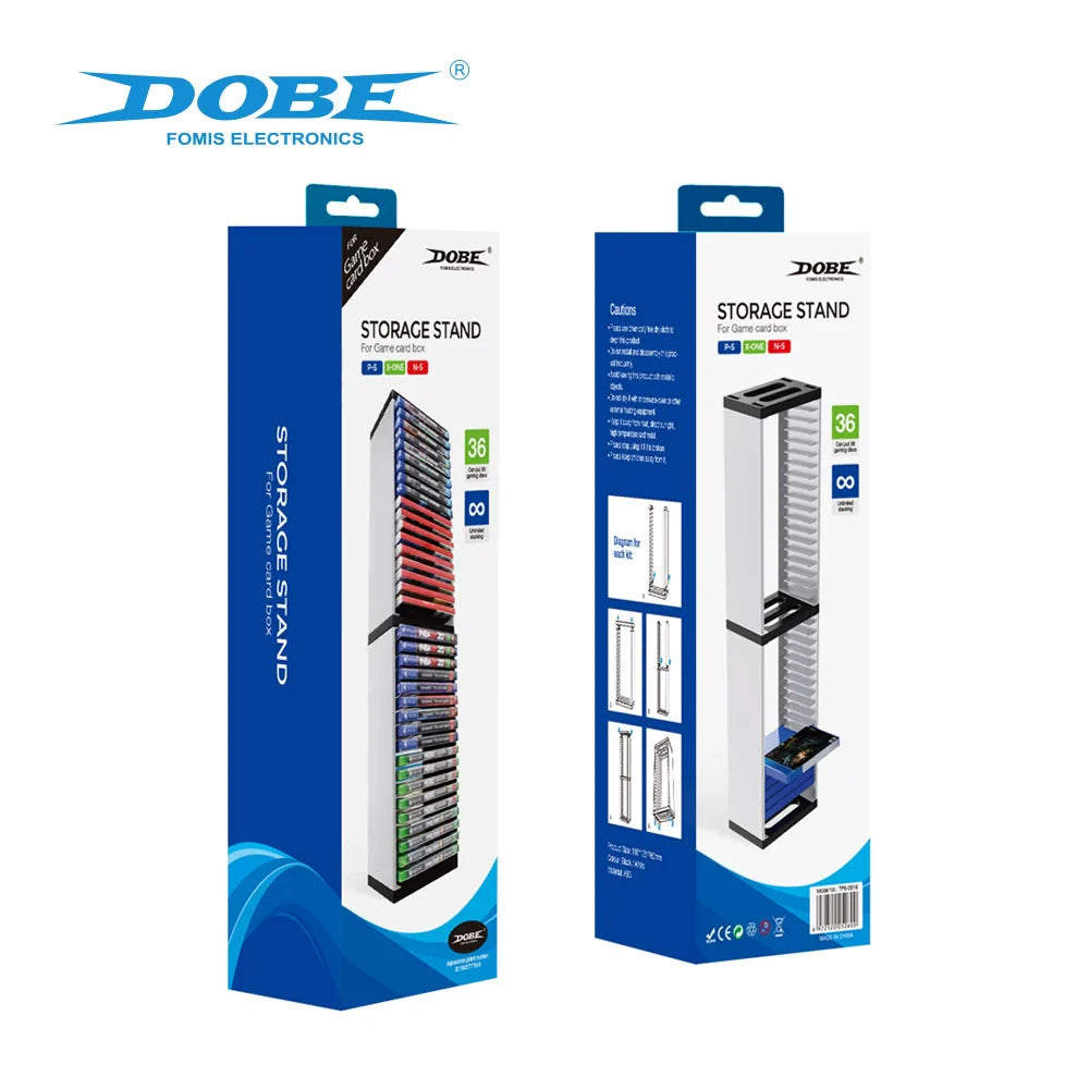 PS5 Game Disc Case and Disc Holder; Dual-Layer Storage Box and Stand for Xbox One and Switch Consoles 0519