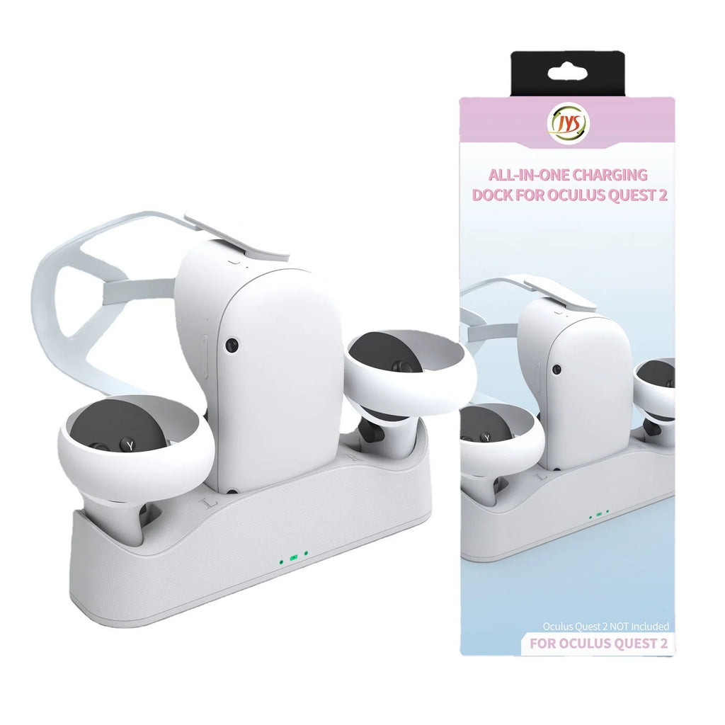 Oculus Quest 2 VR Headset Controller Magnetic Charging Dock with Battery Kit_VR Charging Dock Accessories