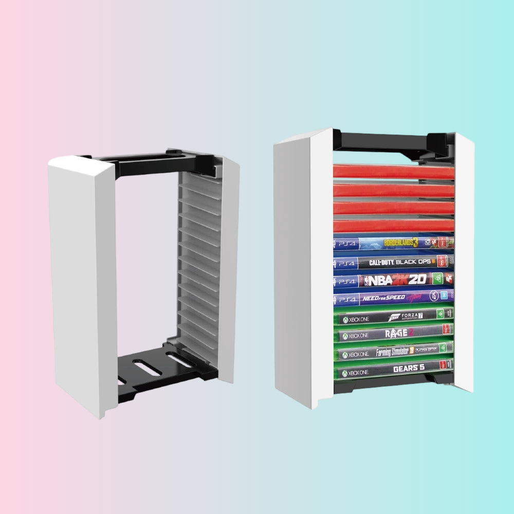 PS5 Disc Holder, Xbox One Storage Rack, Switch Game Disc Case, 12-in-1 Disc Holder TP5-0520
