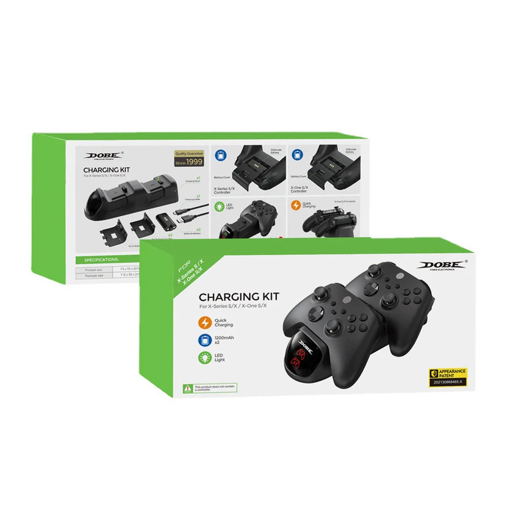 Xbox Series S/X Controller Dock and Battery Charger | Xbox One S/X Battery Dock Kit-	 TYX-1623