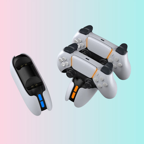P5 Dual-Port Charging Dock for Game Controllers with LED Indicator Light (P5 Controller Charger)