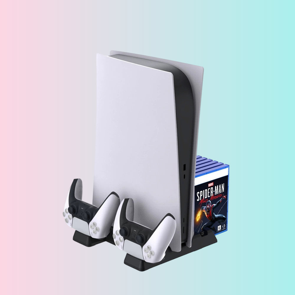 PS5 Console Fan Stand_PS5 Controller Charging Stand with Disc Holder and Fan_TP5-0593