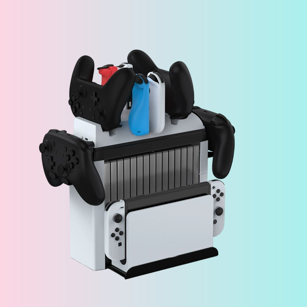 Switch OLED Multi-Function Storage Tray and 6-in-1 Charging Dock for Left and Right Controllers TNS-2113