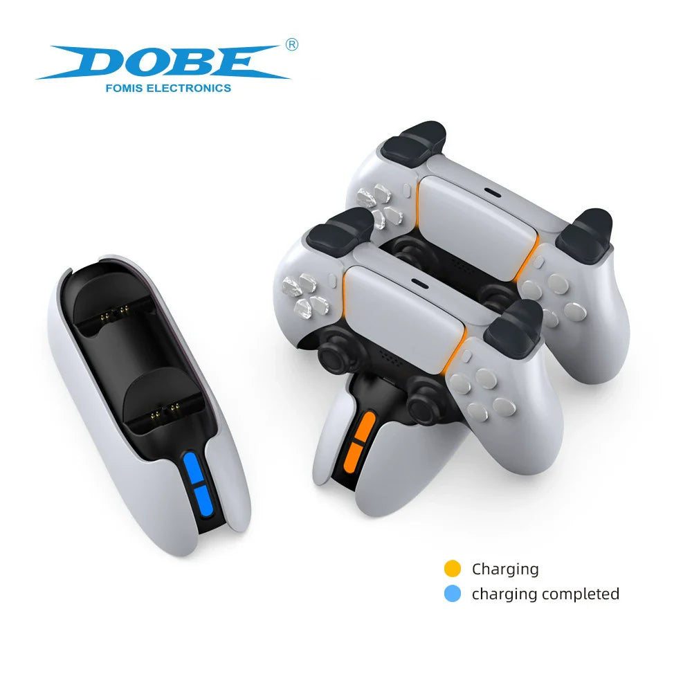 P5 Dual-Port Charging Dock for Game Controllers with LED Indicator Light (P5 Controller Charger)