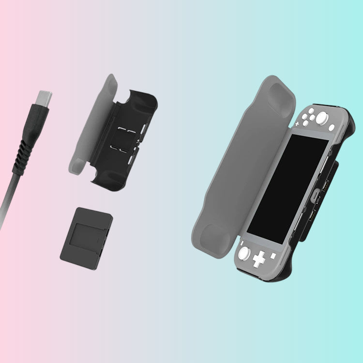 Switch Lite Back Clip Battery Case: PC + Leather Case, Battery 5000mAh, TNS-19151