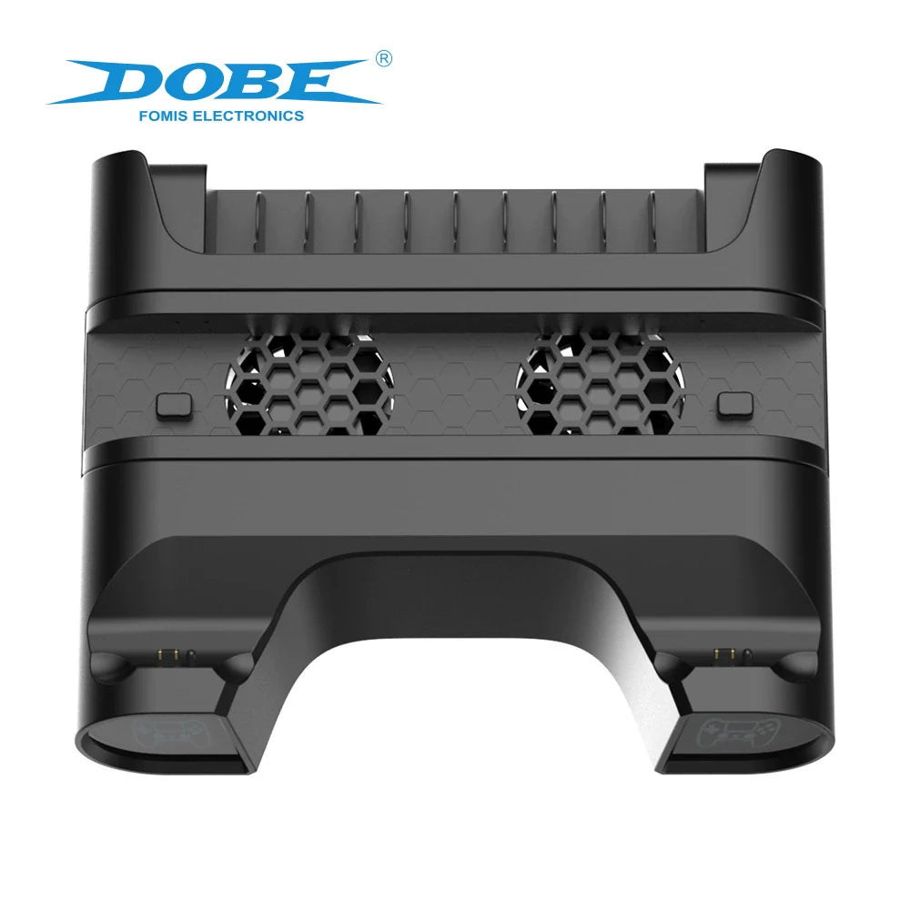 P4_Slim Multi-Function Gaming Console Cooling Fan Stand, Dual-Port Charger, and Cooling Fan Accessories